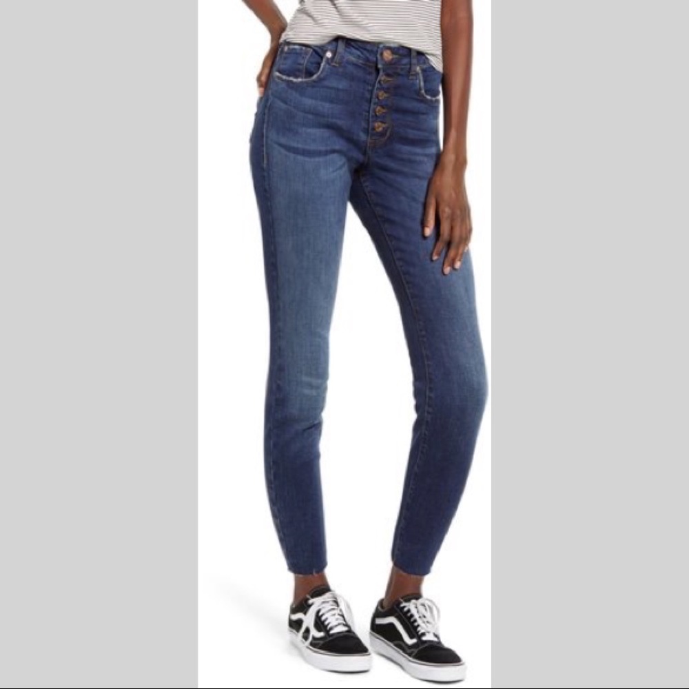 STS Blue Ellie high waist button down skinny jeans